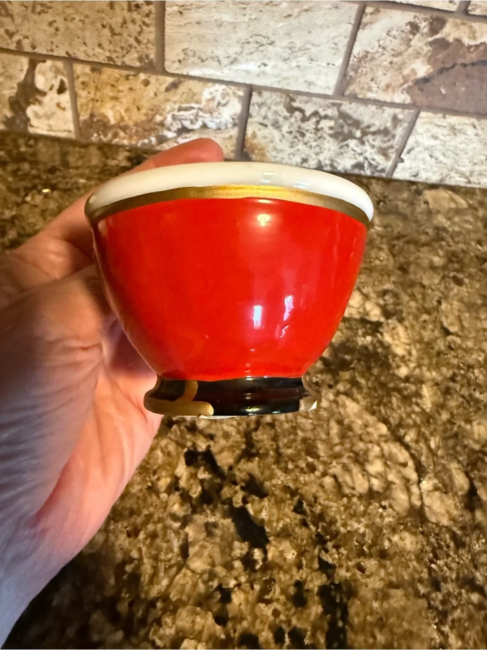 Dept 56 Christmas Tea Santa Reindeer Replacement Tea Cups 3 Jolly St. Nick